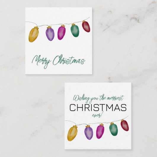 Helle Vintage Weihnachtslicht Weihnachtskarte Begleitkarte (Vorne/Hinten)