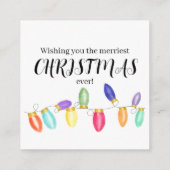 Helle Vintage Weihnachtslicht Weihnachtskarte Begleitkarte (Rückseite)