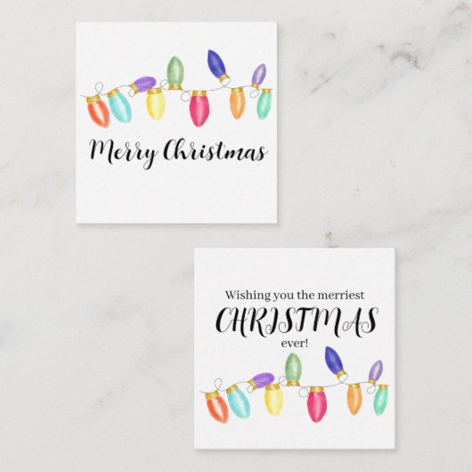 Helle Vintage Weihnachtslicht Weihnachtskarte Begleitkarte (Vorne/Hinten)