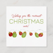 Helle Vintage Weihnachtslicht Weihnachtskarte Begleitkarte (Rückseite)