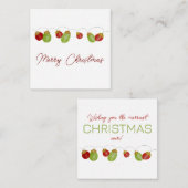 Helle Vintage Weihnachtslicht Weihnachtskarte Begleitkarte (Vorne/Hinten)