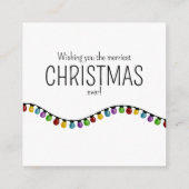 Helle Vintage Weihnachtslicht Weihnachtskarte Begleitkarte (Rückseite)