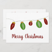 Helle Vintage Weihnachtslicht Weihnachtskarte Feiertagskarte (Vorne/Hinten)