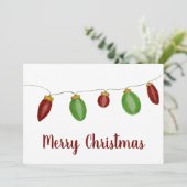 Helle Vintage Weihnachtslicht Weihnachtskarte Feiertagskarte (Stehend Vorderseite)