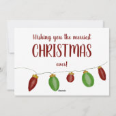 Helle Vintage Weihnachtslicht Weihnachtskarte Feiertagskarte (Rückseite)