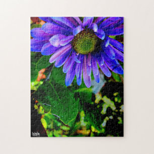 Helle violette Blume Puzzle