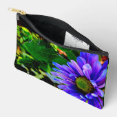Helle violette Blume Zubehörtasche (Offen)