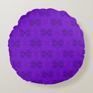 Helle violette geometrische Textur. Rundes Kissen