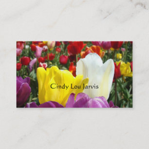 Helle Visitenkarten Tulpenblumen für Sie Visitenkarte