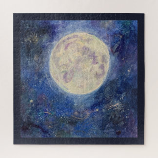 Helle Vollmondnacht Himmel Maureen Girard Puzzle