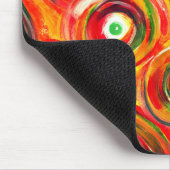 Helle Warme Kreise und Wirbel Original Abstrakt Mousepad (Ecke)