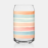 Helle Wasserfarbe Farbige Streifenmuster Dosenglas (Links)