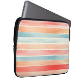 Helle Wasserfarbe Farbige Streifenmuster Laptopschutzhülle (Vorne Rechts)