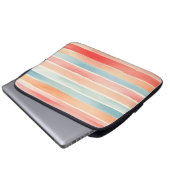 Helle Wasserfarbe Farbige Streifenmuster Laptopschutzhülle (Vorne Knopf)