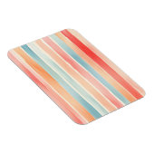 Helle Wasserfarbe Farbige Streifenmuster Magnet (Rechte Seite)