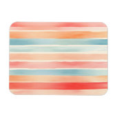 Helle Wasserfarbe Farbige Streifenmuster Magnet (Horizontal)