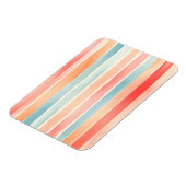 Helle Wasserfarbe Farbige Streifenmuster Magnet (Linke Seite)