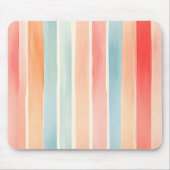 Helle Wasserfarbe Farbige Streifenmuster Mousepad (Vorne)