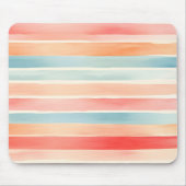 Helle Wasserfarbe Farbige Streifenmuster Mousepad (Vorne)
