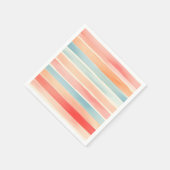 Helle Wasserfarbe Farbige Streifenmuster Serviette (Ecke)