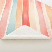 Helle Wasserfarbe Farbige Streifenmuster Sherpadecke (3/4)