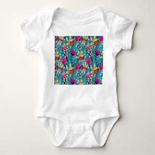 Helle Wasserfarbe: florennahes Design. Baby Strampler