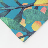 Helle Wasserfarbe: florennahes Design. Fleecedecke (Ecke)