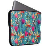 Helle Wasserfarbe: florennahes Design. Laptopschutzhülle (Vorne Rechts)