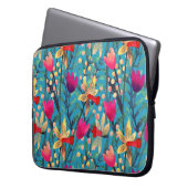 Helle Wasserfarbe: florennahes Design. Laptopschutzhülle (Vorderseite Links)