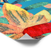 Helle Wasserfarbe: florennahes Design. Poster (Ecke)