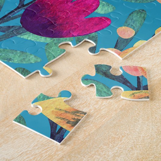 Helle Wasserfarbe: florennahes Design. Puzzle (Seite)