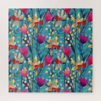 Helle Wasserfarbe: florennahes Design. Puzzle