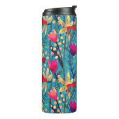 Helle Wasserfarbe: florennahes Design. Thermosbecher (Nach links gedreht)