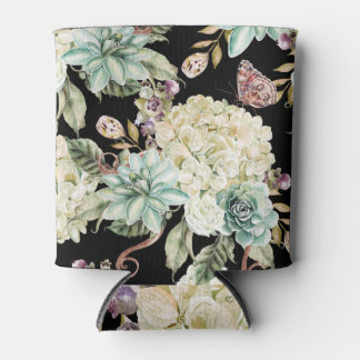 Helle Wasserfarbe: Hydrangea Rose Muster. Dosenkühler