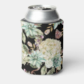 Helle Wasserfarbe: Hydrangea Rose Muster. Dosenkühler (Kanne Rückseite)