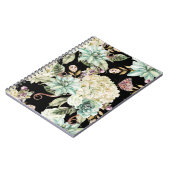 Helle Wasserfarbe: Hydrangea Rose Muster. Notizblock (Linke Seite)