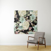 Helle Wasserfarbe: Hydrangea Rose Muster. Wandteppich (Beispiel (Horizontal))