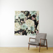 Helle Wasserfarbe: Hydrangea Rose Muster. Wandteppich (Beispiel)