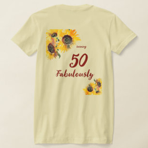 Helle Wasserfarbe Sonnenblume Fabulous 50 T-Shirt