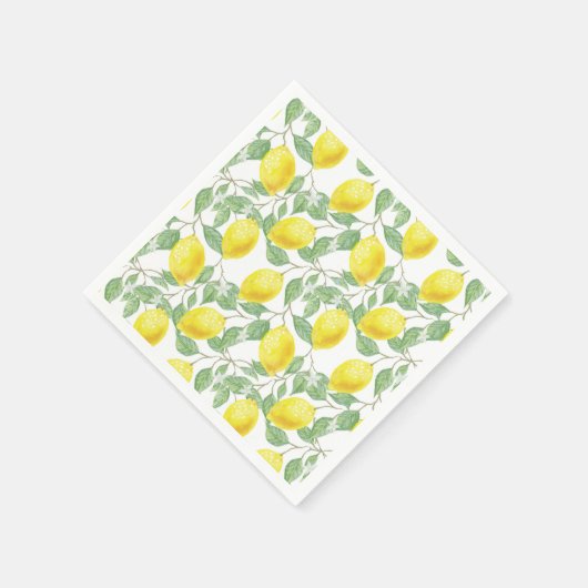 Helle Wasserfarbe Zitrusfrüchte Zitrusfrüchte Somm Serviette (Ecke)