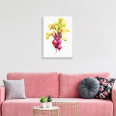 Helle Wasserfarben Beets Veggie Kunst, Dichtung un Leinwanddruck (Insitu (Wohnzimmer))