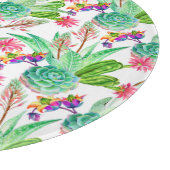 Helle Wasserfarbenkakteen und Sukkulente Muster Schneidebrett (Ecke)