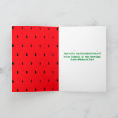 Helle Wassermelone Eins in einem Melon Muttertag Karte (Innenseite)