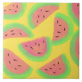 Helle Wassermelone Gelb Rosa Fliese (Vorderseite)