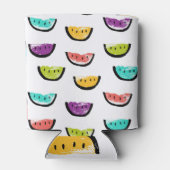 Helle Wassermelonen: farbenfrohe nahtlose Muster. Dosenkühler (Rückseite)