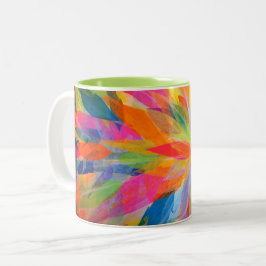 Helle Watercolor-Tasse durch Leslie Clair Bures Zweifarbige Tasse