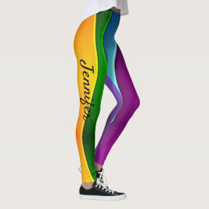 Helle Waves of Color Women's Custom Leggings