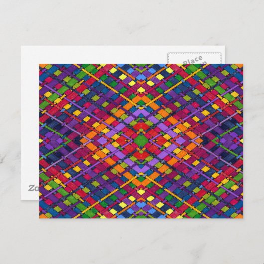 Helle Weave Postkarte (Vorne/Hinten)