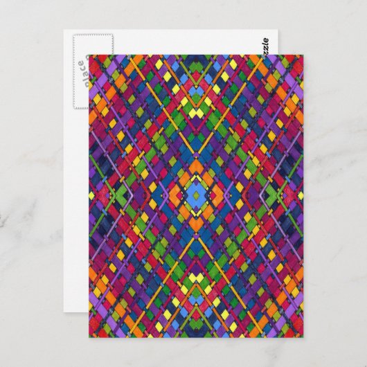 Helle Weave Postkarte (Vorne/Hinten)