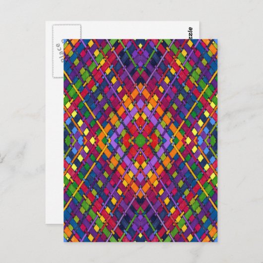 Helle Weave Postkarte (Vorne/Hinten)